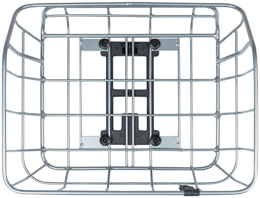 Basil Portland Rear Basket - MIK Mount Aluminum Silver - Image 3