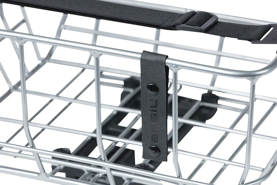 Basil Portland Rear Basket - MIK Mount Aluminum Silver - Image 4