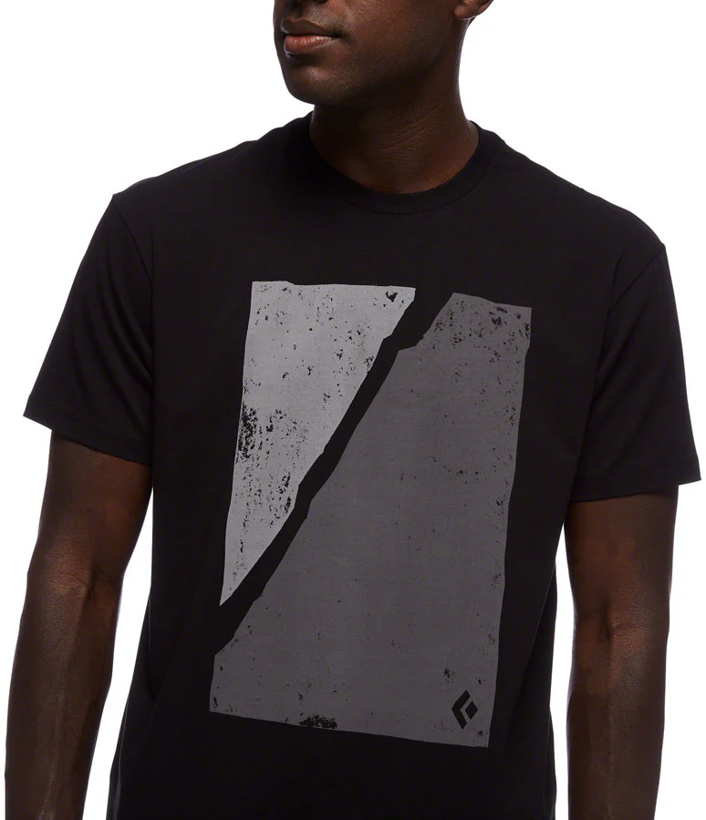 Black Diamond Block Print Mountain Tee - Black Mens Medium - Image 2
