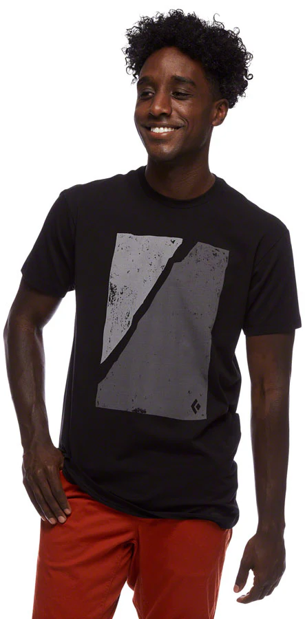 Black Diamond Block Print Mountain Tee - Black Mens Small - Image 4