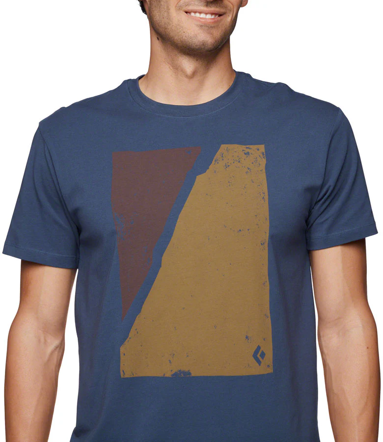 Black Diamond Block Print Mountain Tee - Ink Blue Mens Small - Image 3