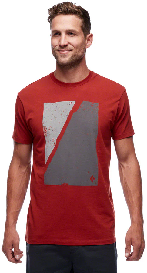 Black Diamond Block Print Mountain Tee - Red Rock Mens Small - Image 2