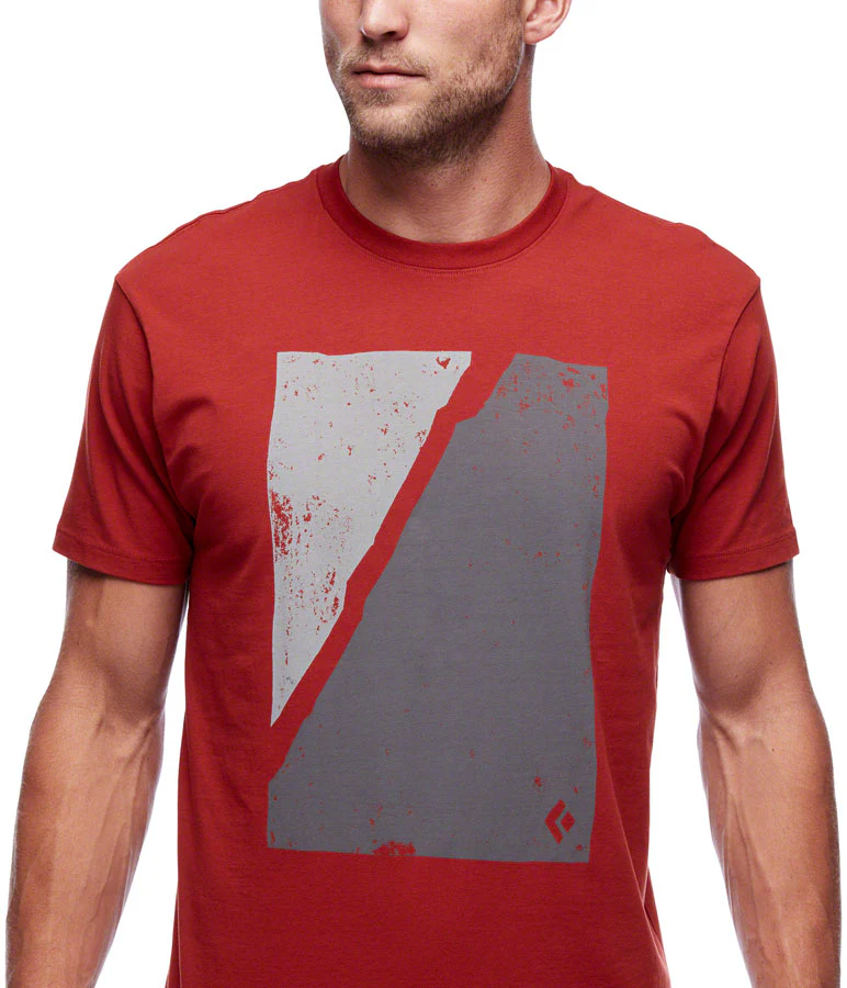Black Diamond Block Print Mountain Tee - Red Rock Mens Small - Image 4