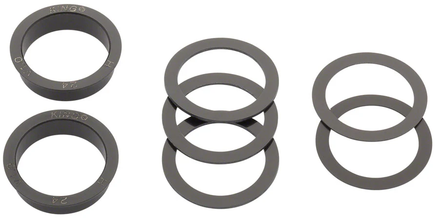 Chris King ThreadFit 24 Bottom Bracket Fit Kit 4 - English For Shimano Hollowtech II Matte Jet - Image 2