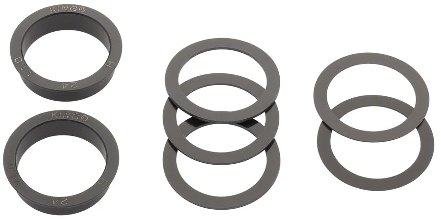 Chris King ThreadFit T47 24i Bottom Bracket Fit Kit 4 - T47 For Shimano Hollowtech II BLK - Image 2