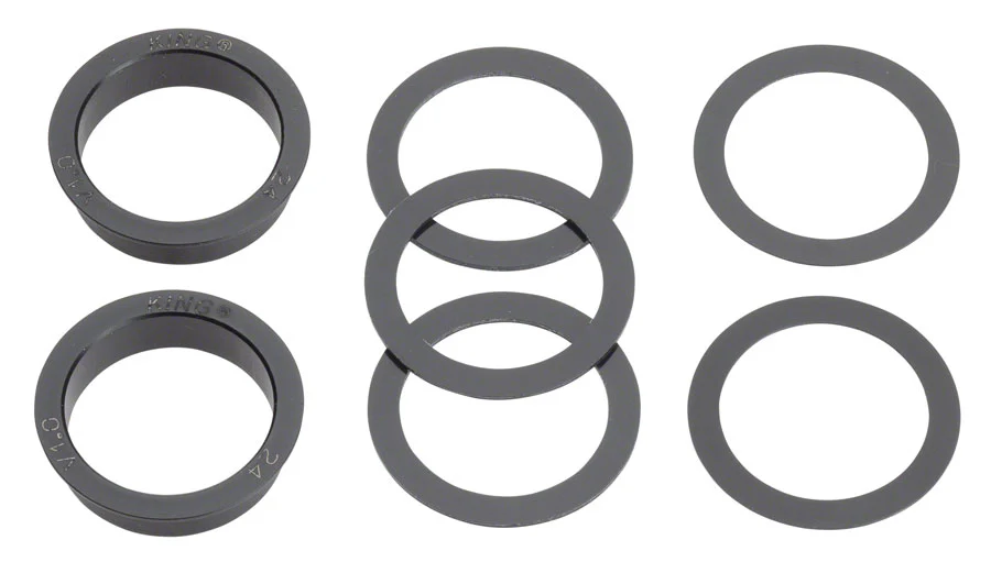 Chris King ThreadFit T47 24x Bottom Bracket Fit Kit 4 - T47 For Shimano Hollowtech II BLK - Image 2