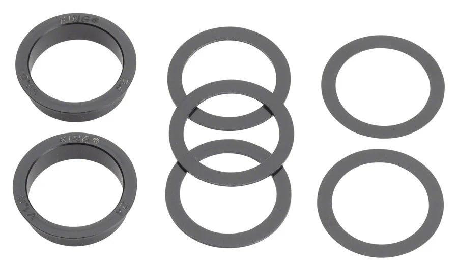 Chris King ThreadFit T47 24x Bottom Bracket Fit Kit 4 - T47 For Shimano Hollowtech II Matte Jet - Image 2