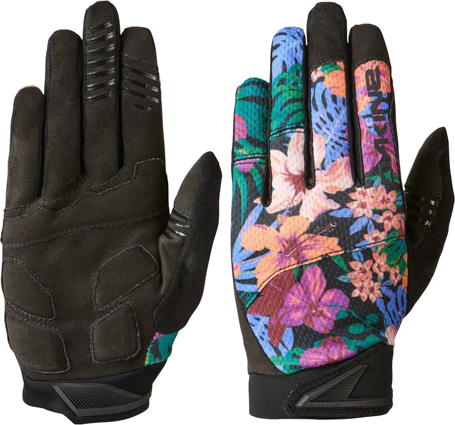 Dakine Syncline Gel Gloves - Black/Tropical Full Finger Womens - Image 2