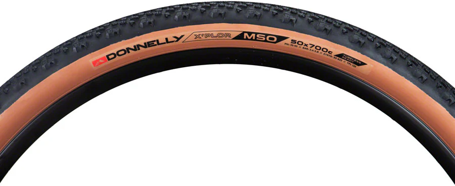 Donnelly Sports XPlor MSO Tire - 700 x 50 Tubeless Folding Black/Tan - Image 2
