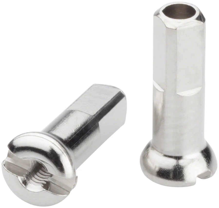 DT Swiss Pro Head Brass Nipples: 2.0 x 14mm Silver Box of 100 - Image 2