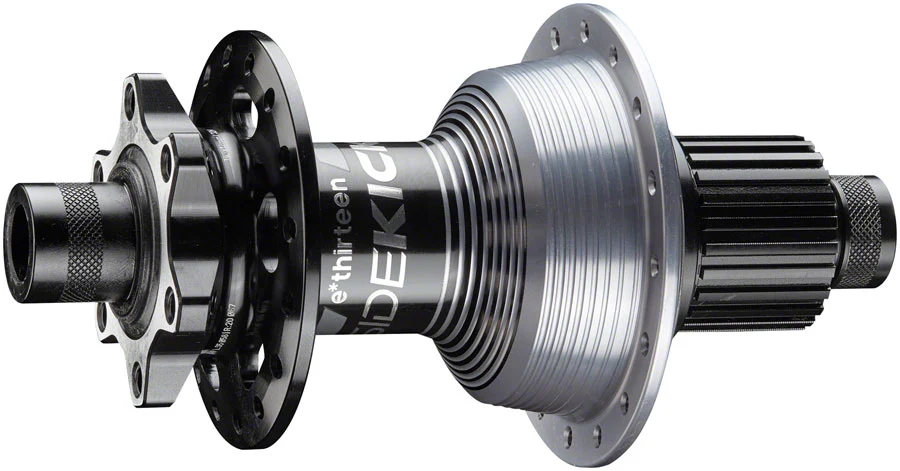e*thirteen Sidekick Rear Hub - 12 x 148mm 6-Bolt Micro Spline BLK/Sterling Silver 28H - Image 2