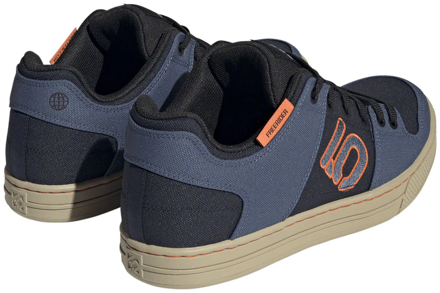 Five Ten Freerider Canvas Flat Shoes - Mens Core Legend Ink/Wonder Steel/Impact Orange 9 - Image 2