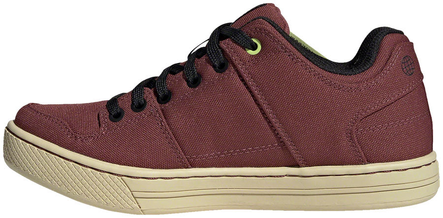 Five Ten Freerider Canvas Flat Shoes - Womens Quiet Crimson/Core BLK/Pulse Lime 8.5 - Image 2