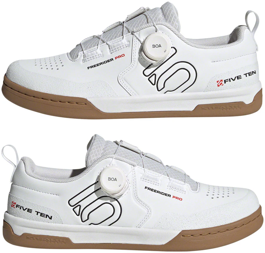 Five Ten Freerider Pro BOA Flat Shoes - Mens FTWR White/Core Black/Red 15 - Image 3