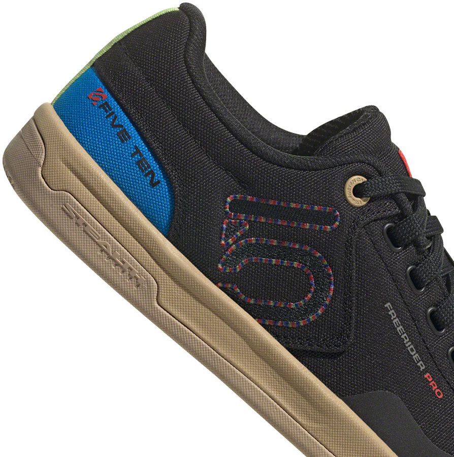 Five Ten Freerider Pro Canvas Flat Shoes - Mens Core BLK/Carbon/Pulse Lime 9.5 - Image 4