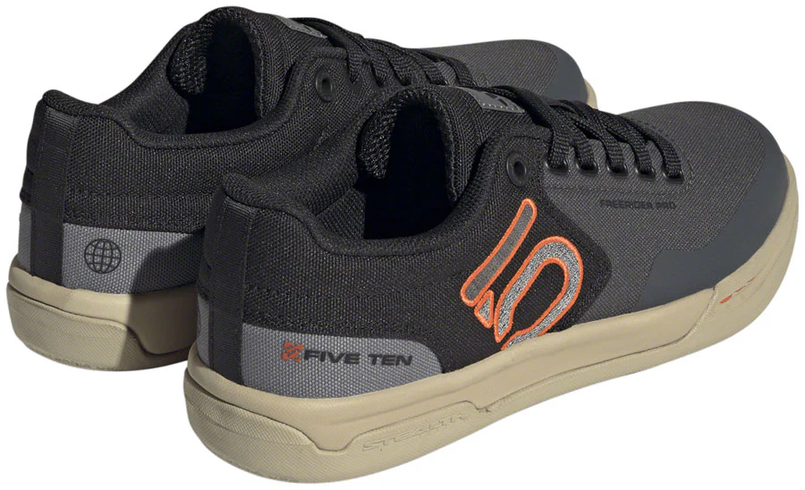 Five Ten Freerider Pro Canvas Flat Shoes - Womens Gray Six/Gray Four/Impact Orange 10.5 - Image 2