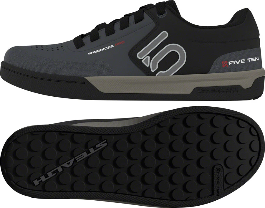 Five Ten Freerider Pro Flat Shoes - Mens Gray Six/Silver Pebble/Core BLK 12.5 - Image 2