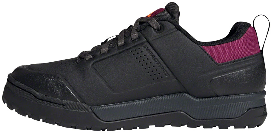 Five Ten Impact Pro Flat Shoes - Womens Core BLK / Signal Orange / Power Berry 8 - Image 3