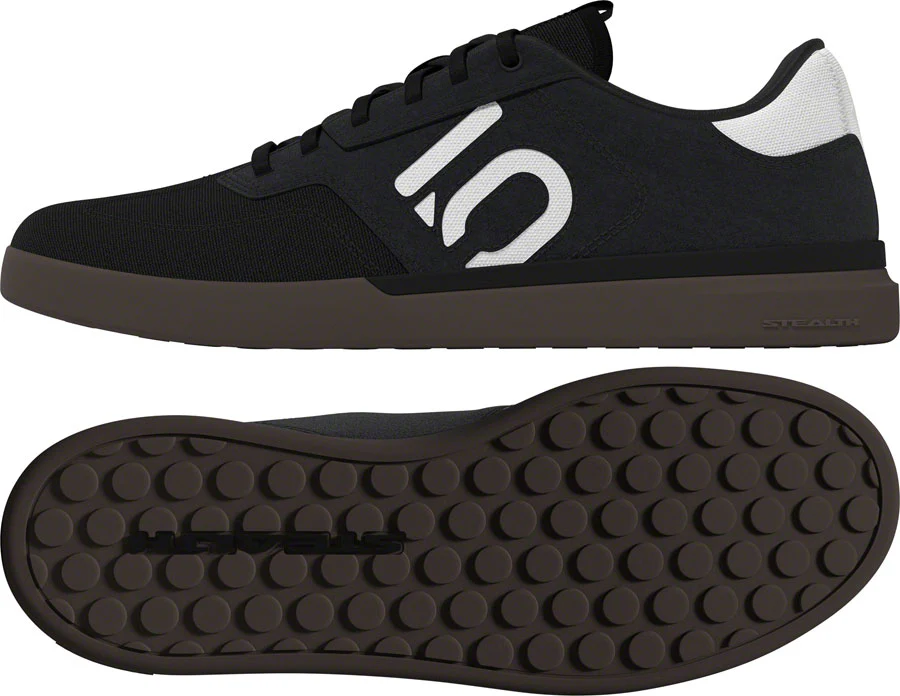 Five Ten Sleuth Canvas Flat Shoes - Mens Core Black/Core Black/FTWR White 6 - Image 2