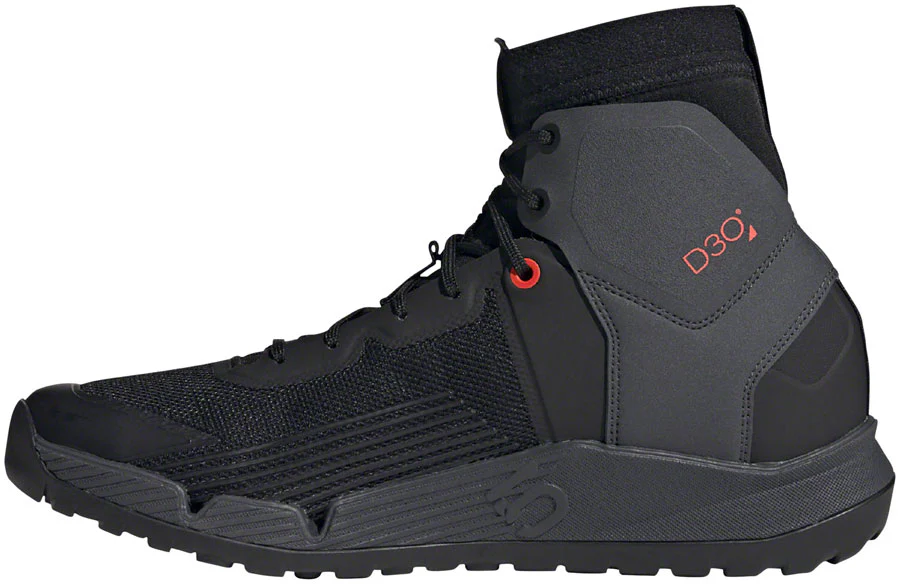 Five Ten Trailcross Mid Pro Flat Shoes - Mens Core BLK / Gray Two / Solar Red 9.5 - Image 4