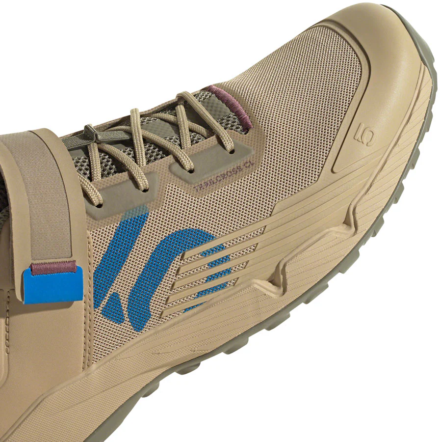 Five Ten Trailcross Mountain Clipless Shoes - Mens Beige Tone/Blue Rush/Orbit Green 8 - Image 4