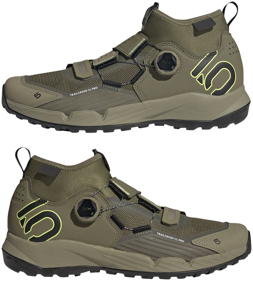 Five Ten Trailcross Pro Mountain Clipless Shoes - Mens Green/BLK/Green 10.5 - Image 4