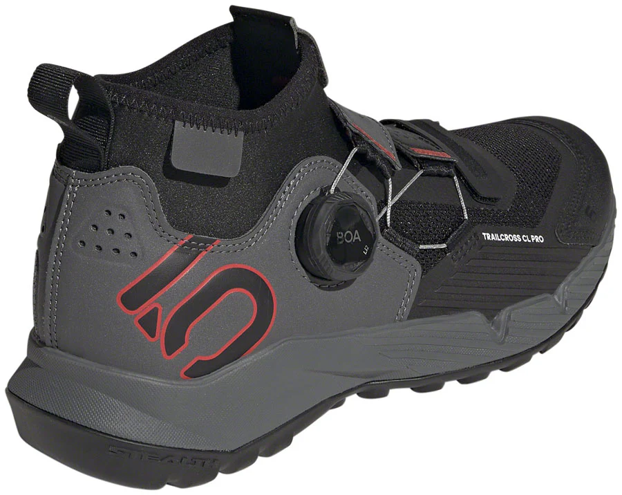 Five Ten Trailcross Pro Mountain Clipless Shoes - Womens Gray/BLK/Red 10.5 - Image 2