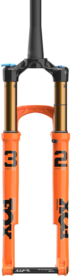 FOX 32 Step-Cast Factory Suspension Fork - 29" 100 mm 15 x 110 mm Kabolt SL 44mm Offset GRIP SL Damper 3-Position Shiny Orange - Image 2