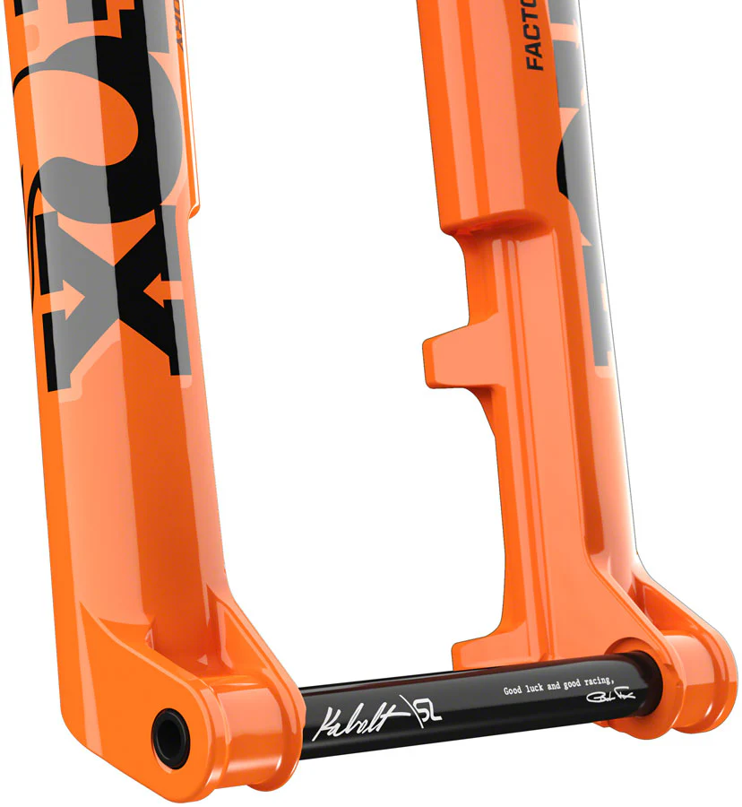 FOX 32 Step-Cast Factory Suspension Fork - 29" 100 mm 15 x 110 mm Kabolt SL 44mm Offset GRIP SL Damper 3-Position Shiny Orange - Image 4