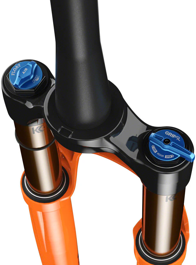 FOX 34 Step-Cast Factory Suspension Fork - 29" 120 mm 15 x 110 mm Kabolt 44mm Offset GRIP SL Damper 3-Position Shiny Orange - Image 4