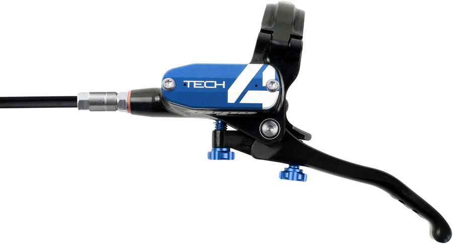 Hope Tech 4 E4 Disc Brake and Lever Set - Front Hydraulic Post Mount Blue - Image 2
