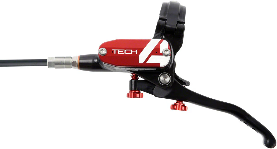 Hope Tech 4 E4 Disc Brake and Lever Set - Front Hydraulic Post Mount Red - Image 2