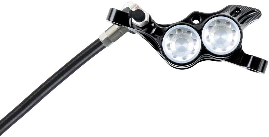 Hope Tech 4 E4 Disc Brake and Lever Set - Front Hydraulic Post Mount Silver - Image 3
