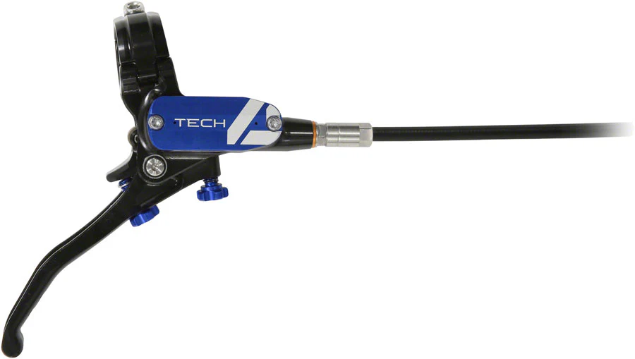 Hope Tech 4 E4 Disc Brake and Lever Set - Rear Hydraulic Post Mount Blue - Image 2