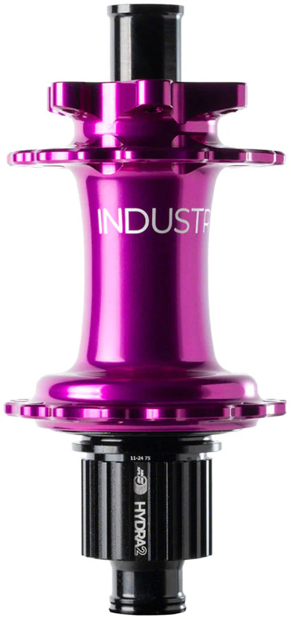 Industry Nine Hydra 2 Classic Rear Hub - 12 x 148mm 6-Bolt Micro Spline Purple 28H - Image 2