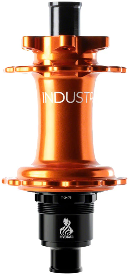 Industry Nine Hydra 2 Classic Rear Hub - 12 x 148mm 6-Bolt XD Orange 28H - Image 2