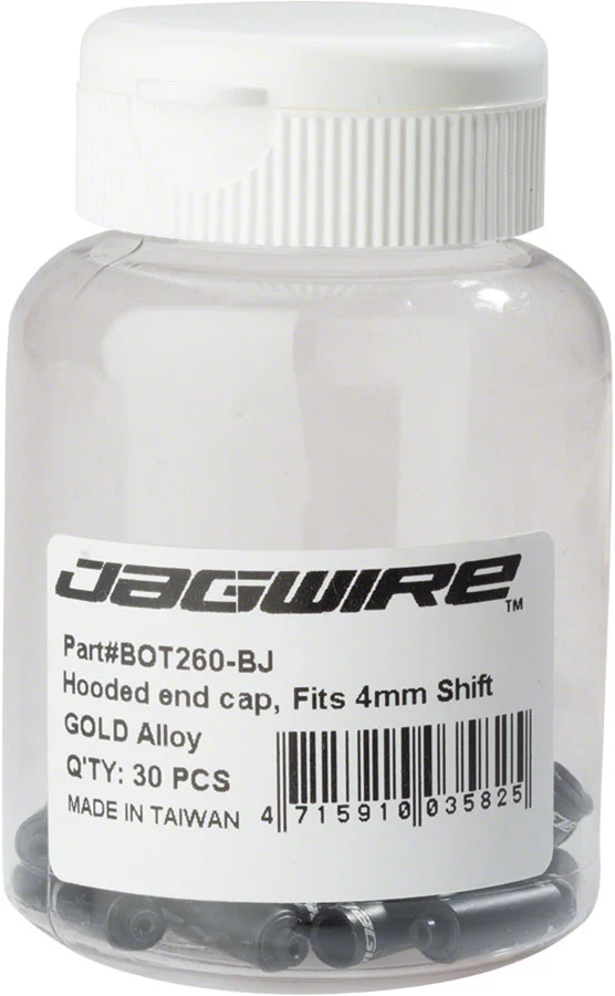 Jagwire Hooded End Cap 4mm Shift Bottle of 30 Black - Image 2
