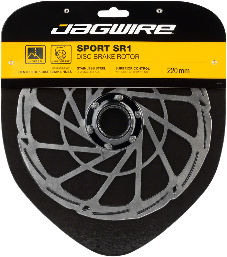 Jagwire Sport SR1 Disc Brake Rotor - 220mm Center Lock Silver - Image 3
