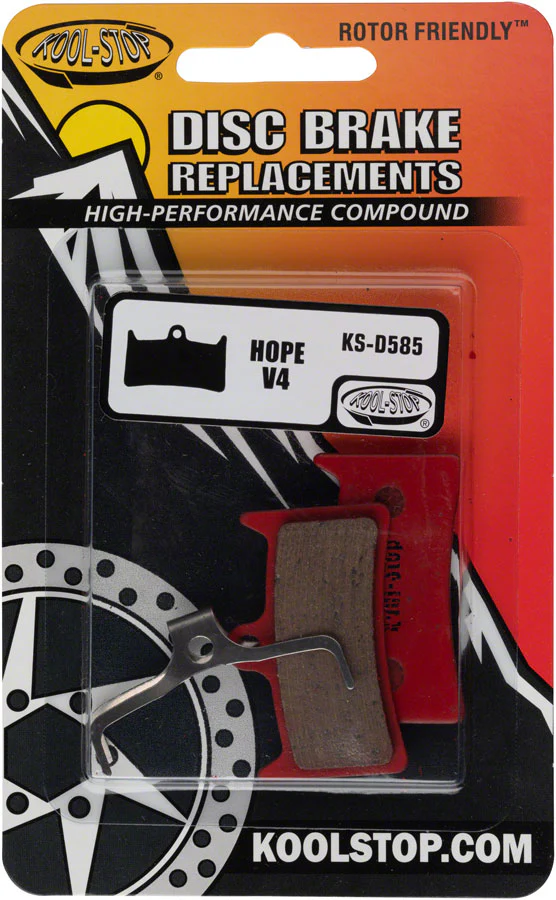 Kool-Stop Hope V4 Disc Brake Pads - Organic Steel - Image 2