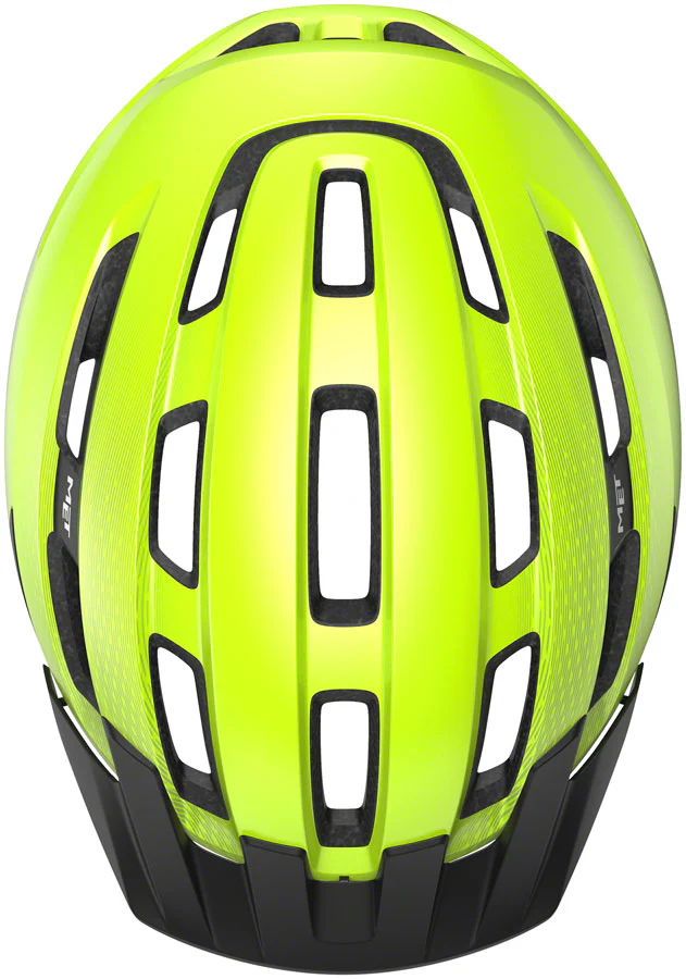 MET Downtown Mips Helmet - Fluo Yellow Glossy Medium - Image 4