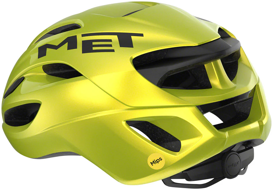 MET Rivale MIPS Helmet - Lime Yellow Metallic Glossy Medium - Image 2