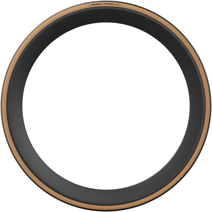 Michelin Power Cup TLR Tire - 700 x 25 Tubeless Folding BLK/Tan Competition Line X-RACE Air Proof - Image 2