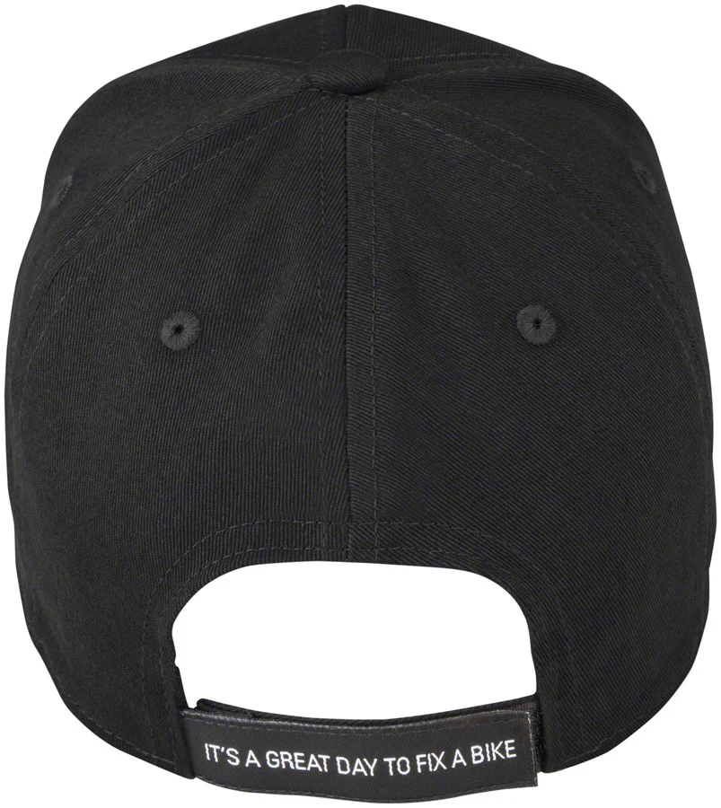 Park Tool HAT-9 Classic Logo Ball Cap Black Blue/White Logo - Image 2
