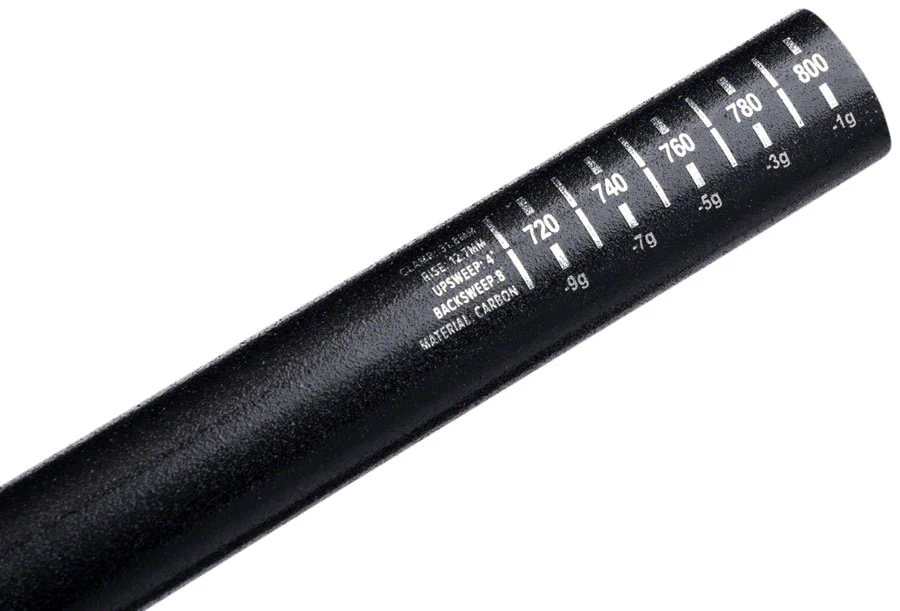 ProTaper C12 Handlebar - 810mm 12mm Rise 31.8mm Carbon Polish Black/Chrome - Image 3