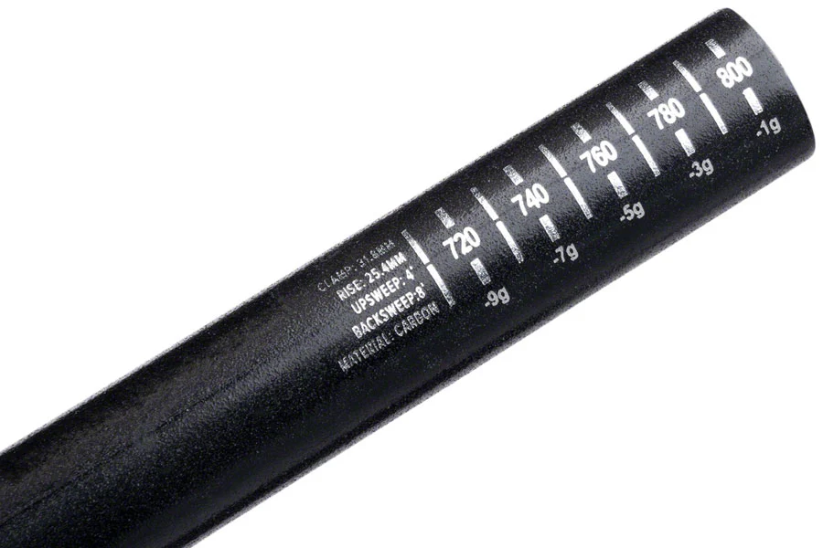 ProTaper C25 Handlebar - 810mm 25mm Rise 31.8mm Carbon Polish Black/Chrome - Image 3