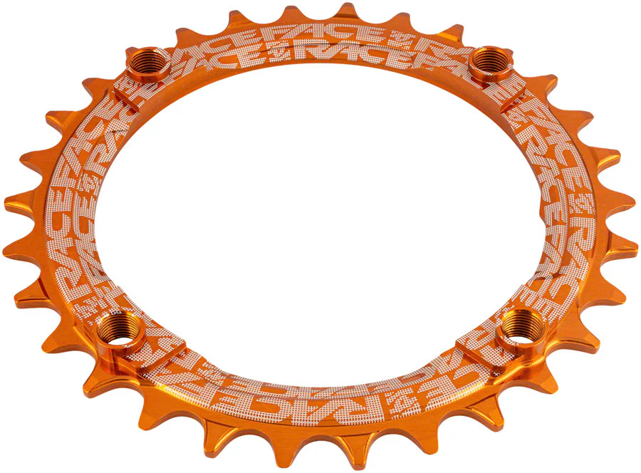 RaceFace 1x Narrow Wide Chainring - 30t 104 BCD 10-12-Speed 7075 Aluminum Orange - Image 3