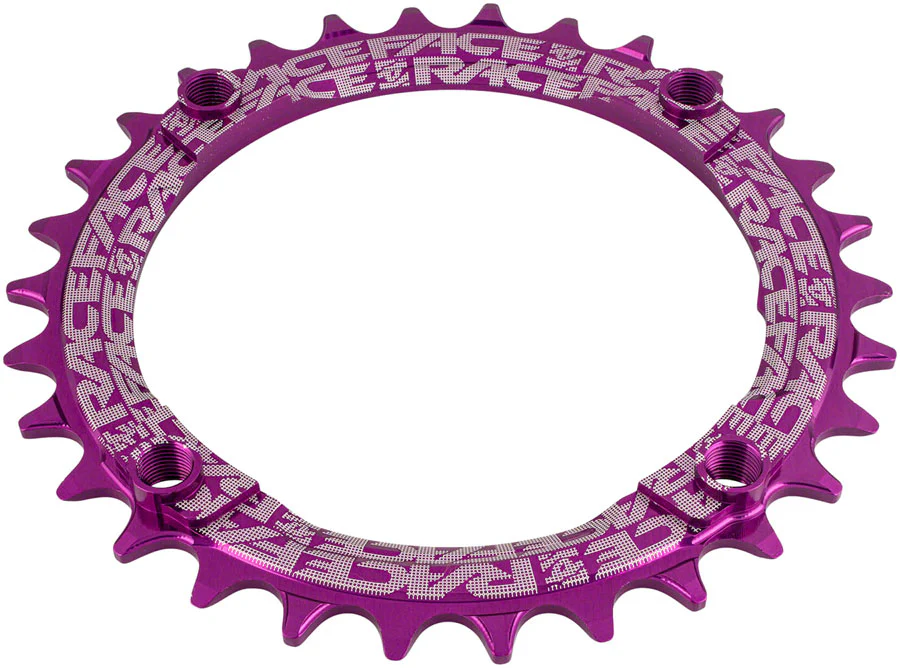 RaceFace 1x Narrow Wide Chainring - 30t 104 BCD 10-12 Speed 7075 Aluminum Purple - Image 3
