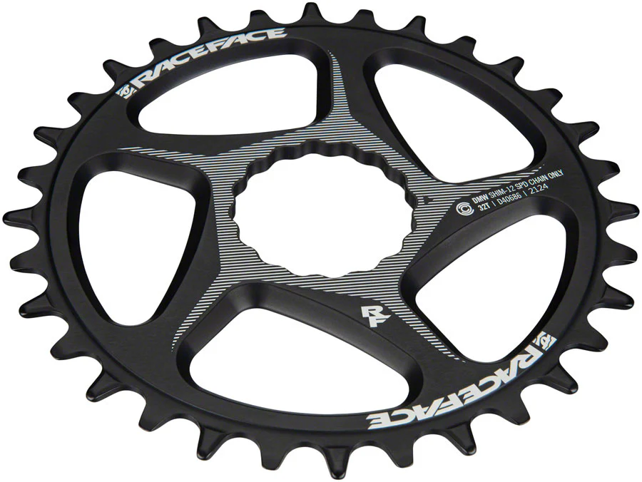 RaceFace Direct Mount Wide Chainring - 32t DM CINCH For Shimano 12-Speed HG+ Compatible Chain BLK - Image 3