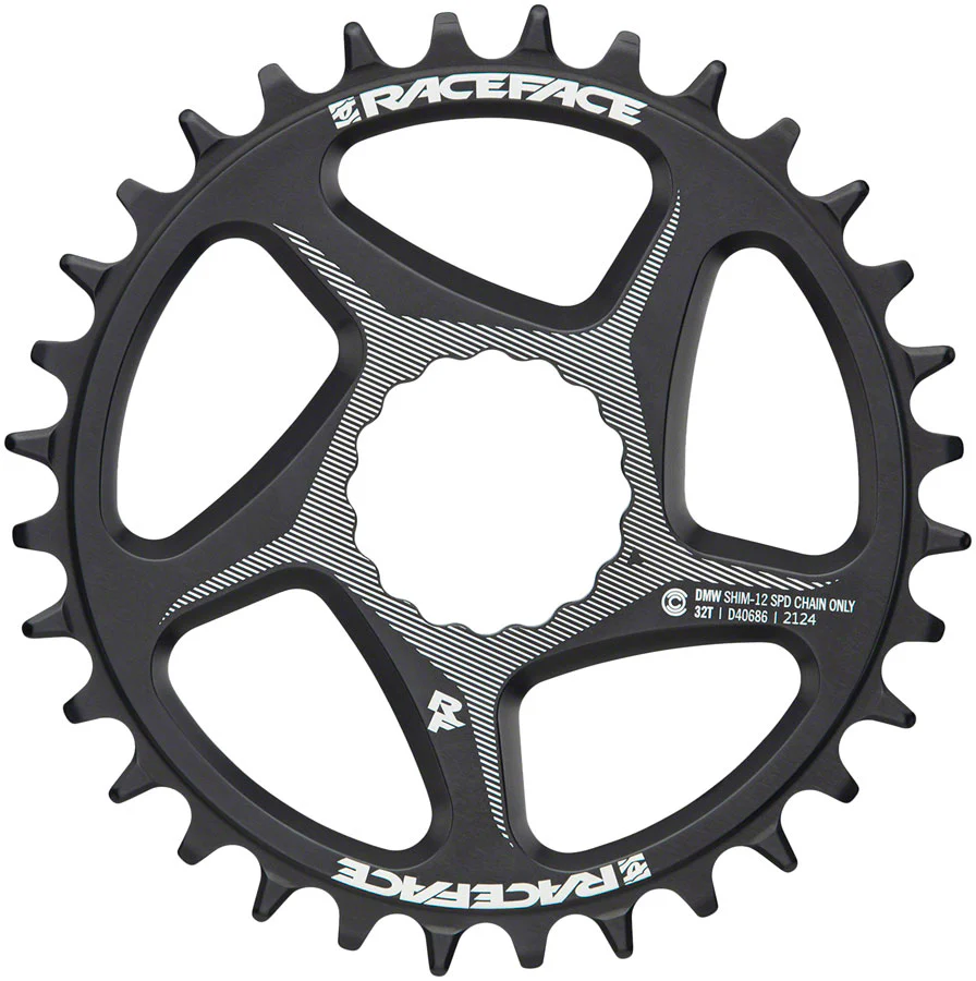 RaceFace Direct Mount Wide Chainring - 34t DM CINCH For Shimano 12-Speed HG+ Compatible Chain BLK - Image 2