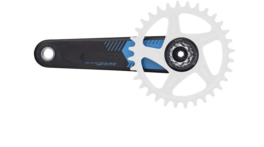 RaceFace Era Crankset - 160mm Direct Mount 136mm Spindle CINCH Interface Carbon Blue - Image 3